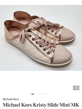 Michael Kors Rose Gold and Blush Low-Top Sneakers 9.5